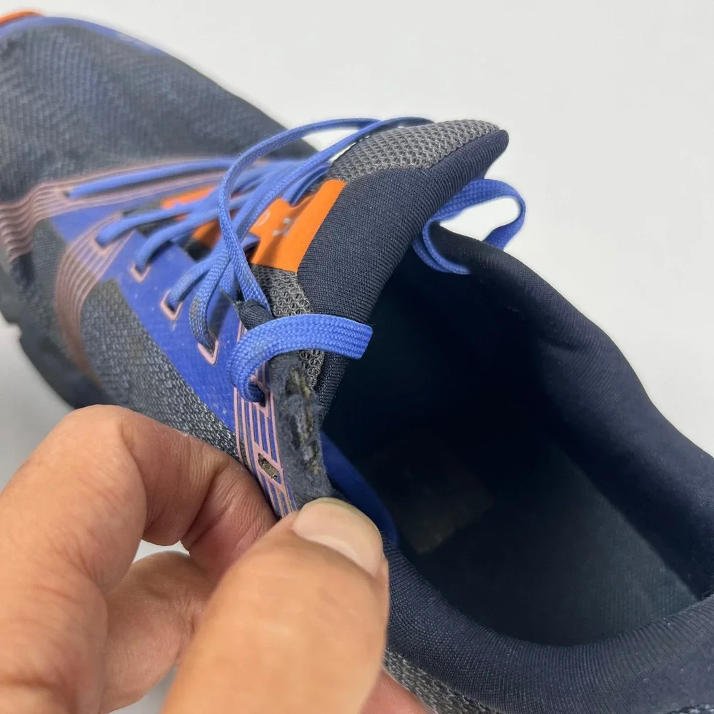 On Cloudgo Running Shoes Mens 9.5 Navy Orange Lightweight CloudTec Sneakers